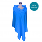 Preview: Stole 100% Silk Flannel Jacquard Melange Blue